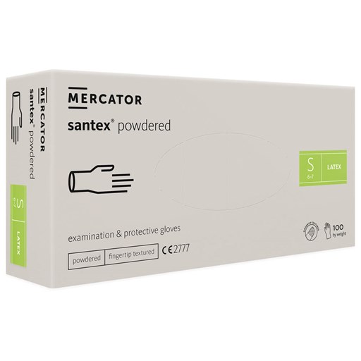 Rukavice jednokratne Latex s puderom SANTEX POWDERED 100/1
