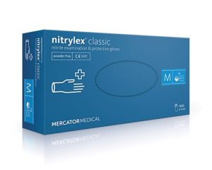 Jednokratne rukavice od nitrila NITRYLEX CLASSIC plave 100/1