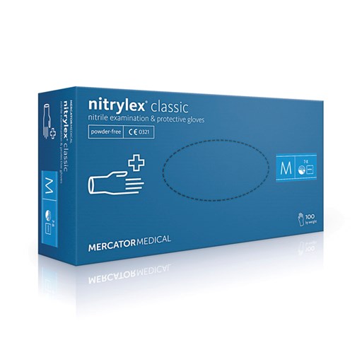 Jednokratne rukavice od nitrila NITRYLEX CLASSIC plave 100/1