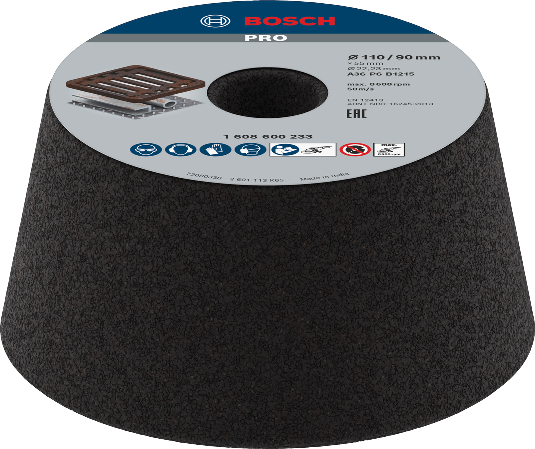Konusni brusni lonac PRO Metal Conical Cup Wheel, 90 x 110 x 55 mm, G36