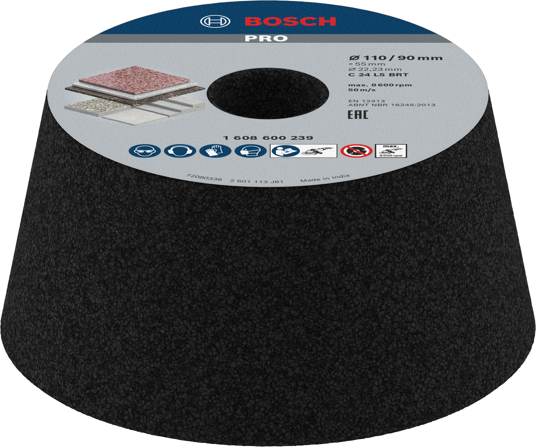 Konusni brusni lonac PRO Stone Conical Cup Wheel, 90 x 110 x 55 mm, G24