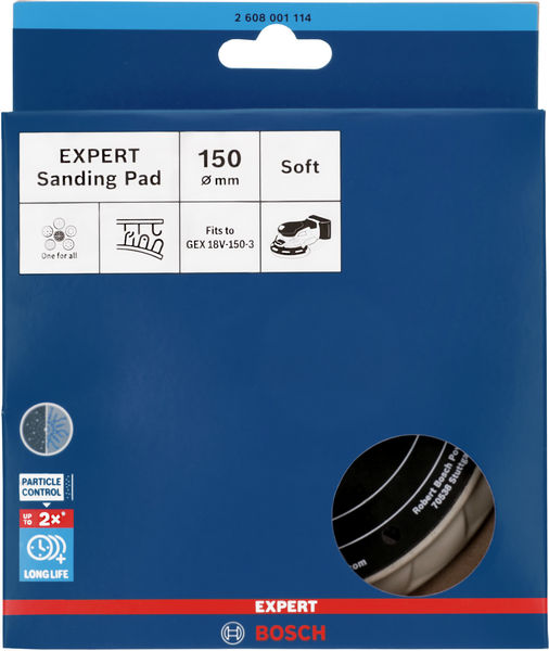 Brusni tanjur EXPERT Multihole, meki, 150 mm, GEX 18V-150-3 - Slika 2