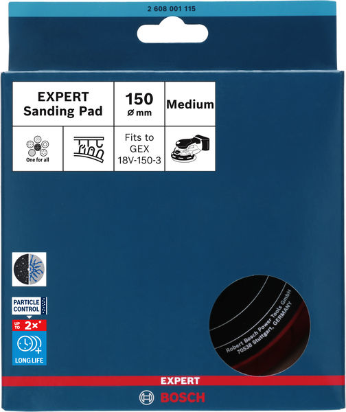 Brusni tanjur EXPERT Multihole, srednji, 150 mm, GEX 18V-150-3 - Slika 2