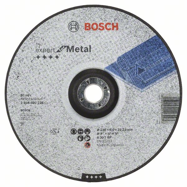 Lijepljena rezna ploča PRO Metal, 230 x 6 x 22,23 mm, oSa