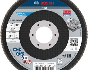 Lamelirani brusni disk PRO X571, pod kutom, 115 mm, G80