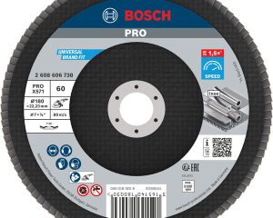 Lamelirani brusni disk PRO X571, ravan, 180 mm, G60