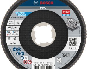 Lamelirani brusni disk PRO X571, pod kutom, 115 mm, G80, X-Lock