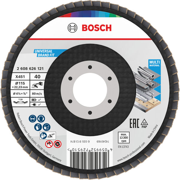X451 preklopni disk, 115 x 22,23 mm, G40, T29, 60 kom