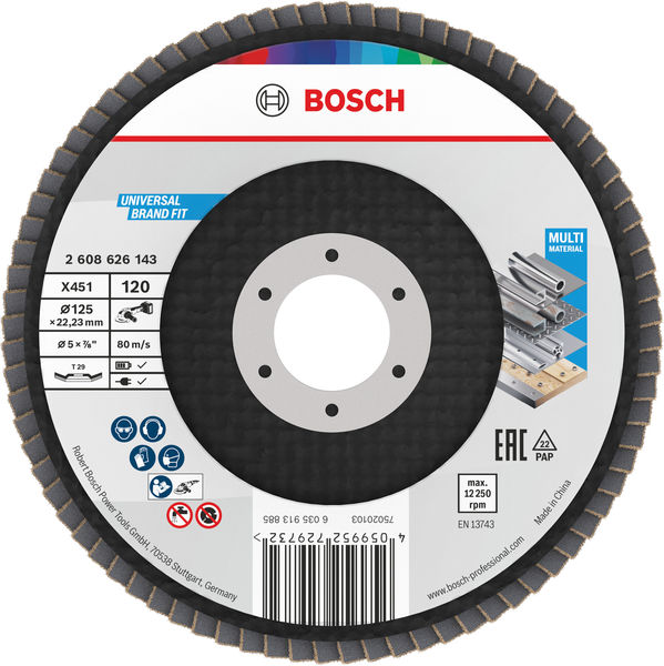 X451 preklopni disk, 125 x 22,23 mm, G120, T29, 60 kom