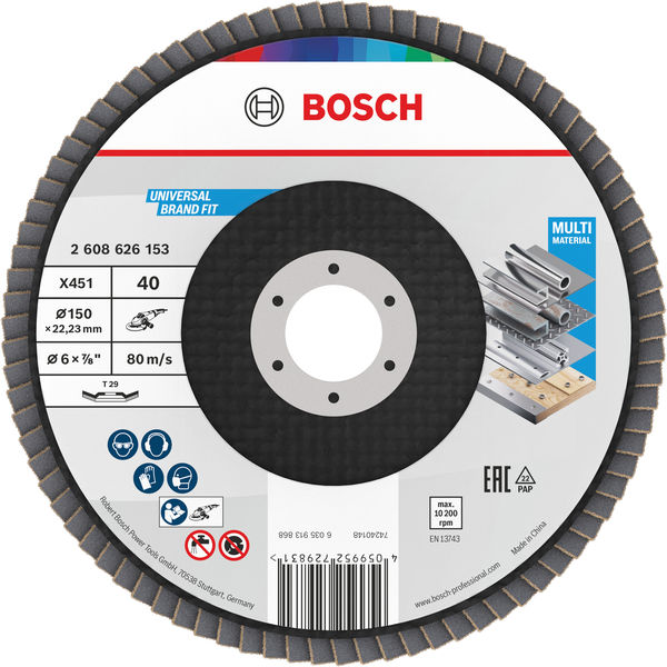 X451 preklopni disk, 150 x 22,23 mm, G40, T29, 15 kom