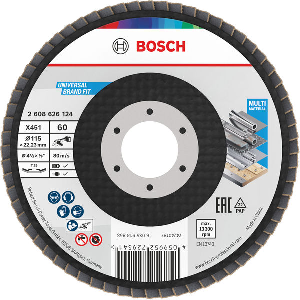 X451 preklopni disk, 115 x 22,23 mm, G60, T29, 15 kom