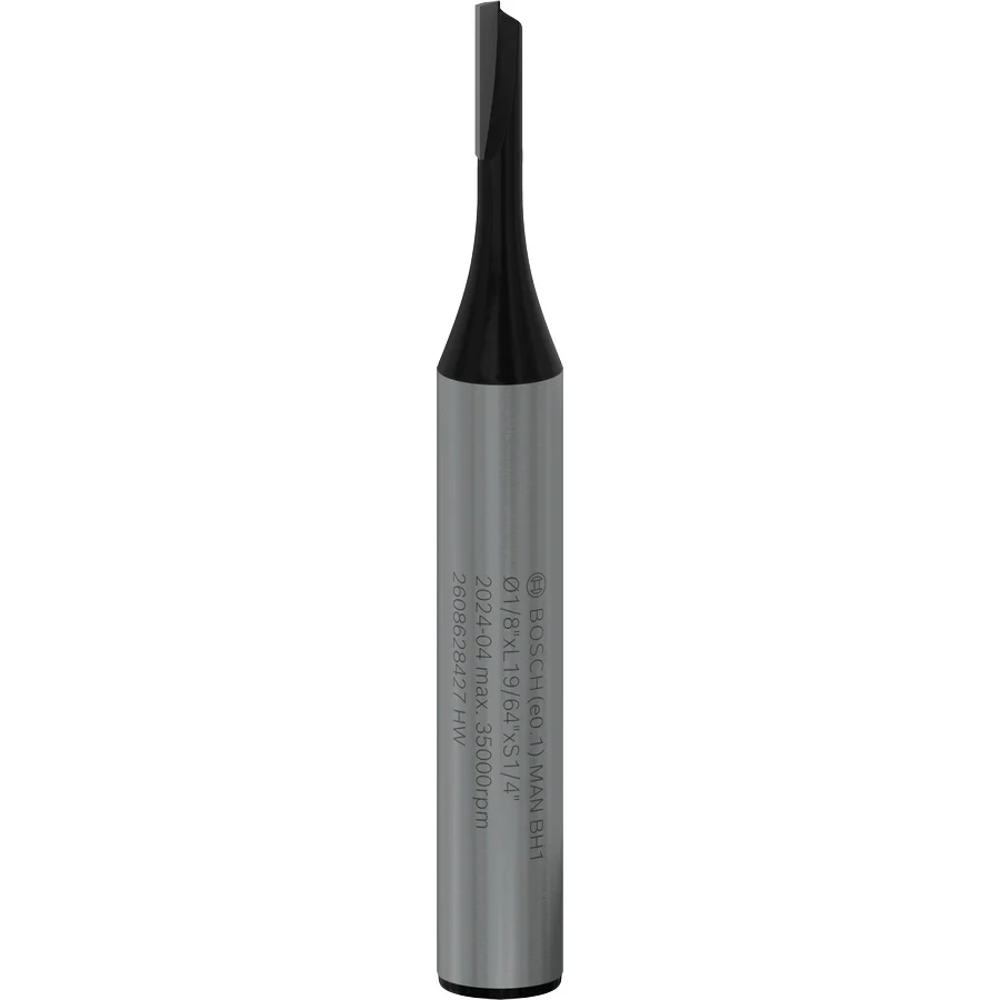 Glodalo PRO s ravnim nastavkom, jedna oštrica, Ø 1/8" x D 19/64", prihvat 1/4"