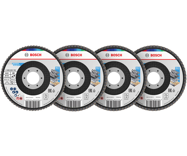 X451 set preklopnih diskova, 115 x 22,23 mm, G40; 60; 80; 120, T27, 60 kom