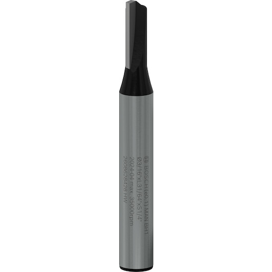 Glodalo PRO s ravnim nastavkom, jedna oštrica, Ø 3/16" x D 31/64", prihvat 1/4"