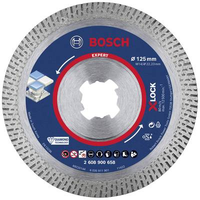 Dijamantna rezna ploča EXPERT HardCeramic X-LOCK, 125 x 22,23 x 1,4 x 10 mm