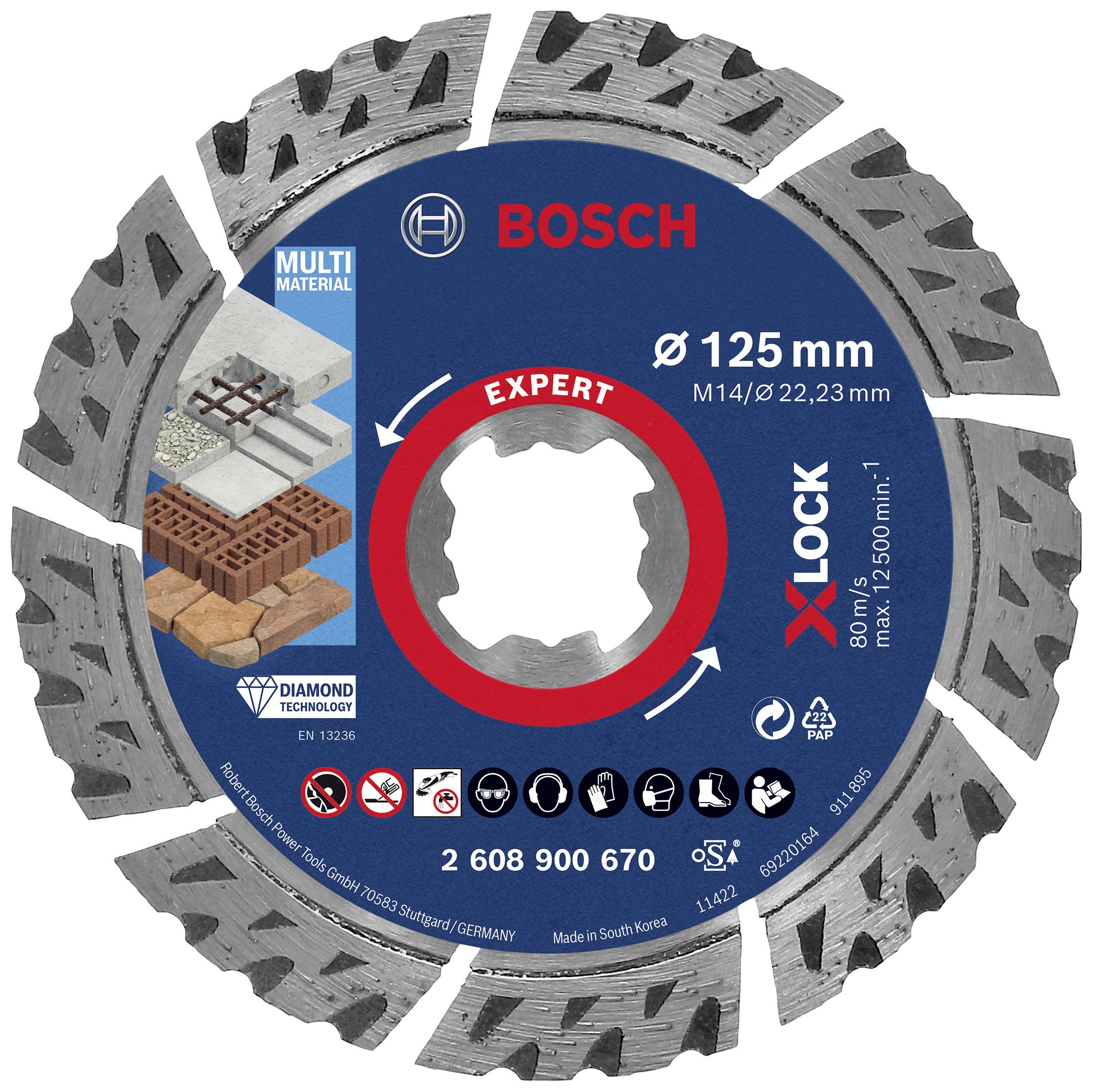 Dijamantna rezna ploča EXPERT MultiMaterial X-LOCK 125 x 22,23 x 2,4 x 12 mm
