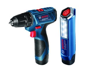 PRO Kombinirani komplet: GSR 120-LI + GLI 12V-300 + 2 x GBA 12V 2.0Ah + GAL 1210 CV u kovčegu za prenošenje