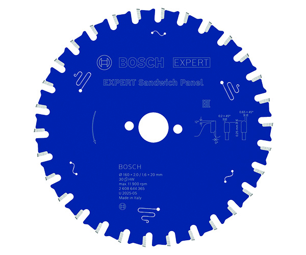 List kružne pile EXPERT Sandwich Panel, 160 x 2/1,6 x 20 mm, T30