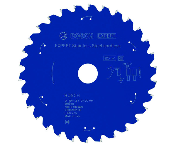 List kružne pile EXPERT Stainless Steel cordless, 140 x 1,5/1,2 x 20 mm, T30
