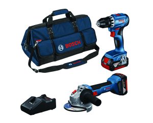 PRO Komplet s 2 alata 18V GSR + GWS + 2x4.0Ah + GAL
