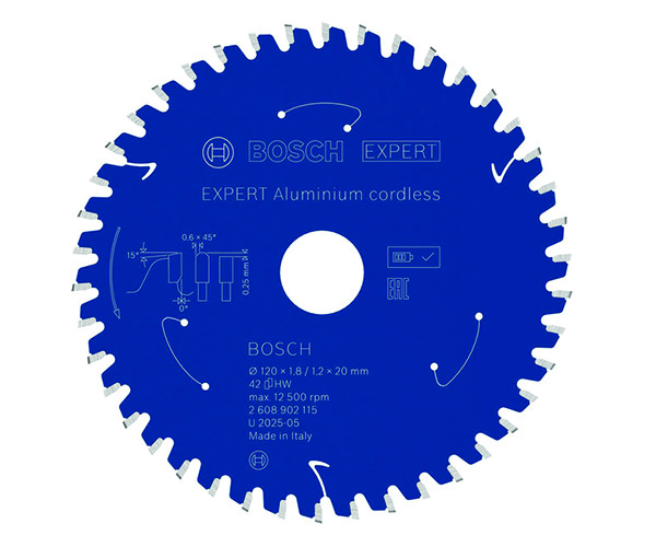 List kružne pile EXPERT Aluminium cordless, 120 x 1,8/1,2 x 20 mm, T42