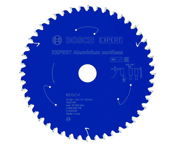 List kružne pile EXPERT Aluminium cordless, 150 x 1,8/1,3 x 20 mm, T48