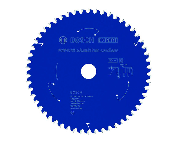 List kružne pile EXPERT Aluminium cordless, 165 x 1,8/1,3 x 20 mm, T54