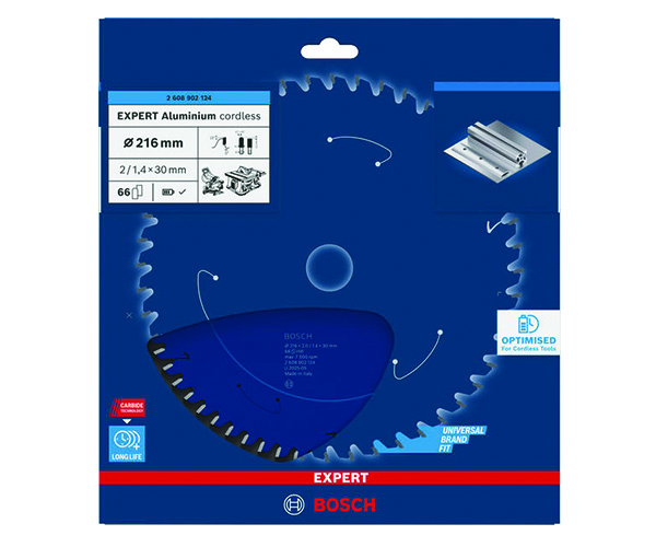 List kružne pile EXPERT Aluminium cordless, 216 x 2/1,4 x 30 mm, T66 - Slika 2