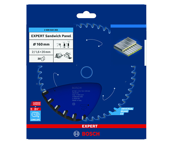 List kružne pile EXPERT Sandwich Panel, 160 x 2/1,6 x 20 mm, T30 - Slika 3