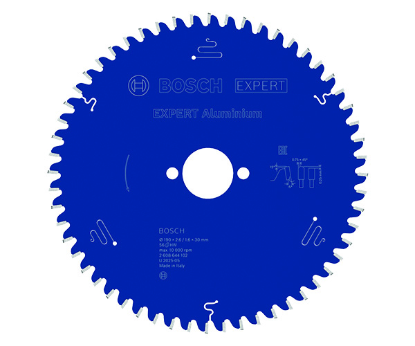 List kružne pile EXPERT Aluminium, 190 x 2,6/1,6 x 30 mm, T56