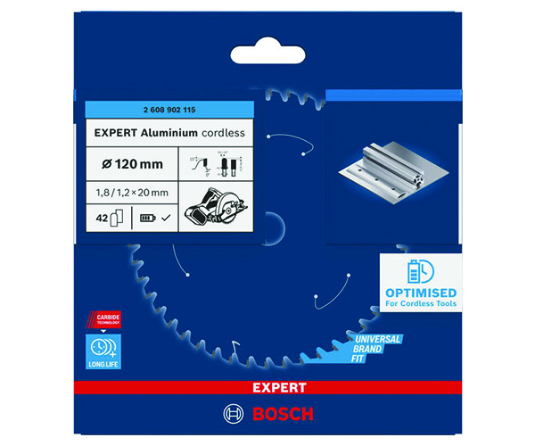 List kružne pile EXPERT Aluminium cordless, 120 x 1,8/1,2 x 20 mm, T42 - Slika 2