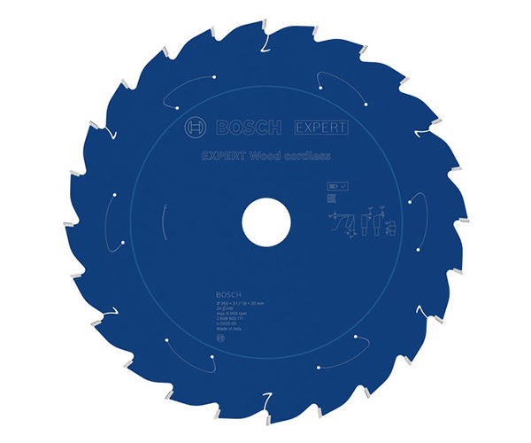 List kružne pile EXPERT Wood cordless, 250 x 2,1/1,6 x 30 mm, T24
