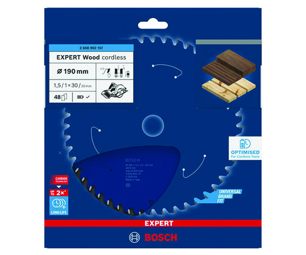 List kružne pile EXPERT Wood cordless, 190 x 1,5/1 x 30 mm, T48 - Slika 2